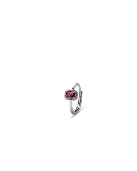 Anello Anastasia Argento Rosso