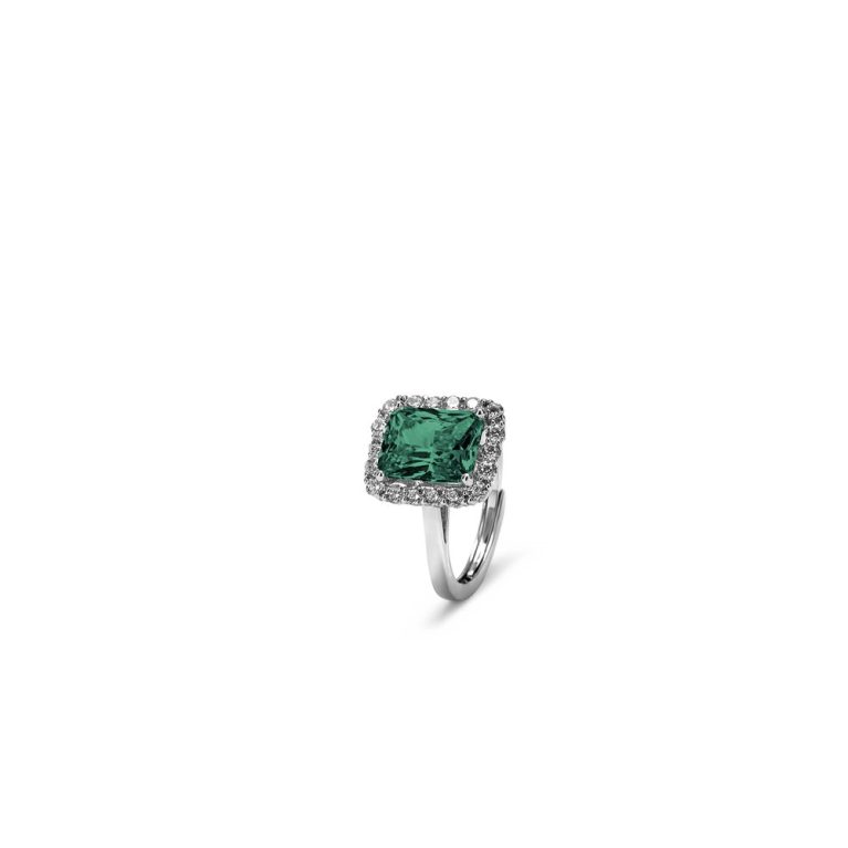 Anello Anita Argento Verde