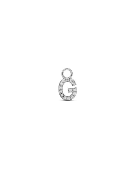 Charm "Lettera G" Argento Con Zirconi