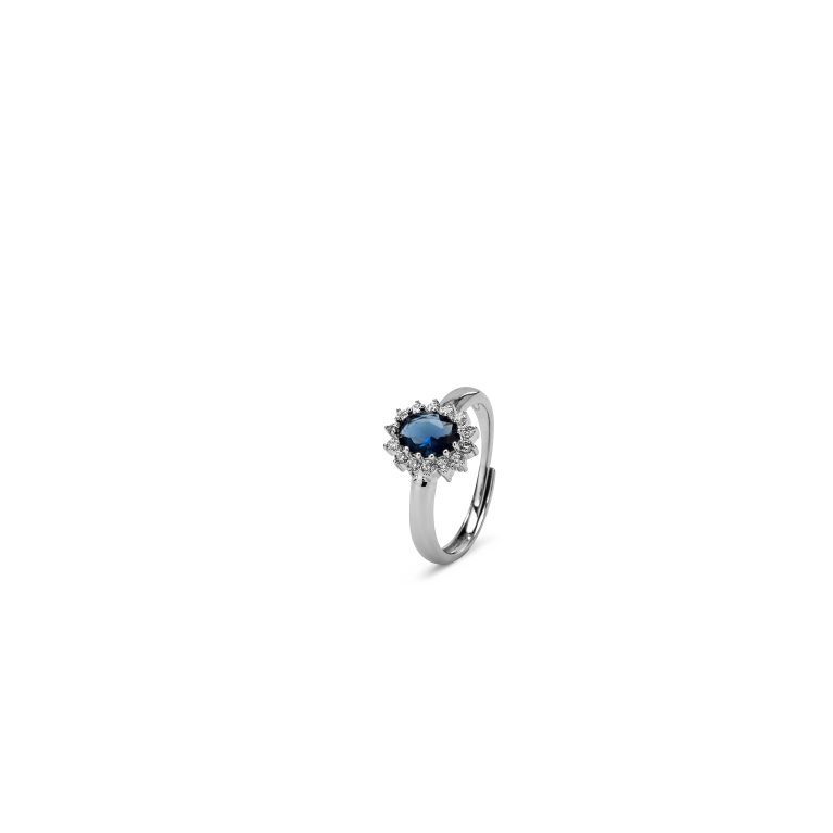 Anello Kate argento blu 12